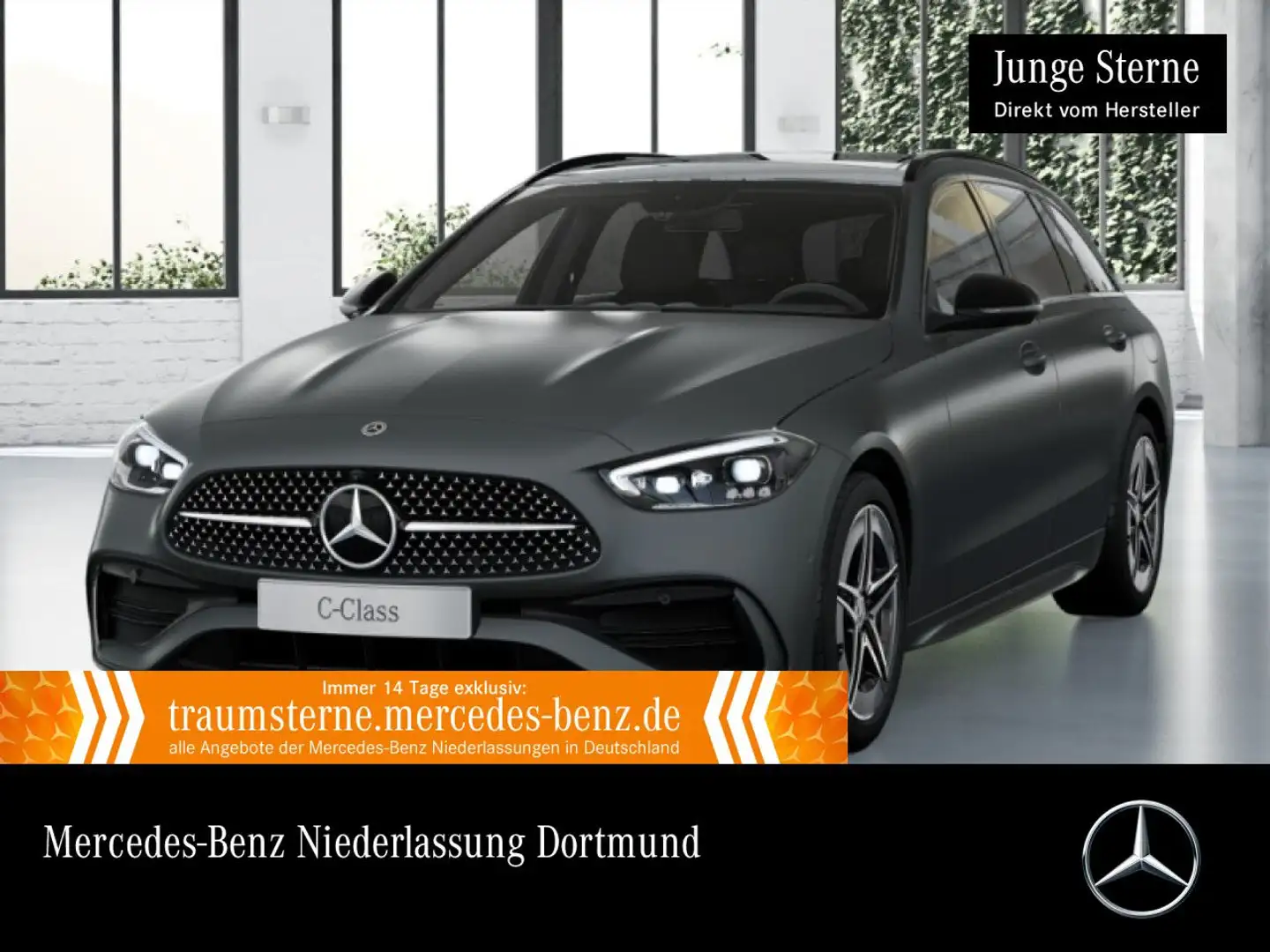 Mercedes-Benz C 300 e T AMG+NIGHT+PANO+360+TOTW+KEYLESS+9G Grau - 1