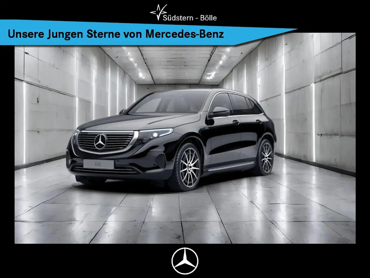 Mercedes-Benz EQC 400 4M AMG+MULTIBEAM+MBUX+AHK+KAMERA+NAVI Schwarz - 1