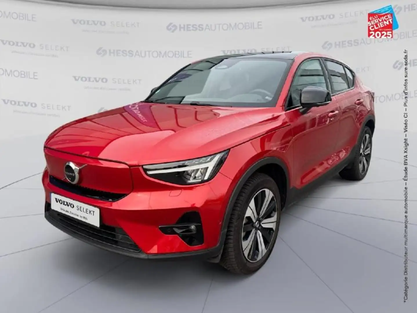 Volvo C40 Recharge Twin 408ch Ultimate AWD Tpano Sieges chauf Volant chauf GPS Camera Carplay Rojo - 1