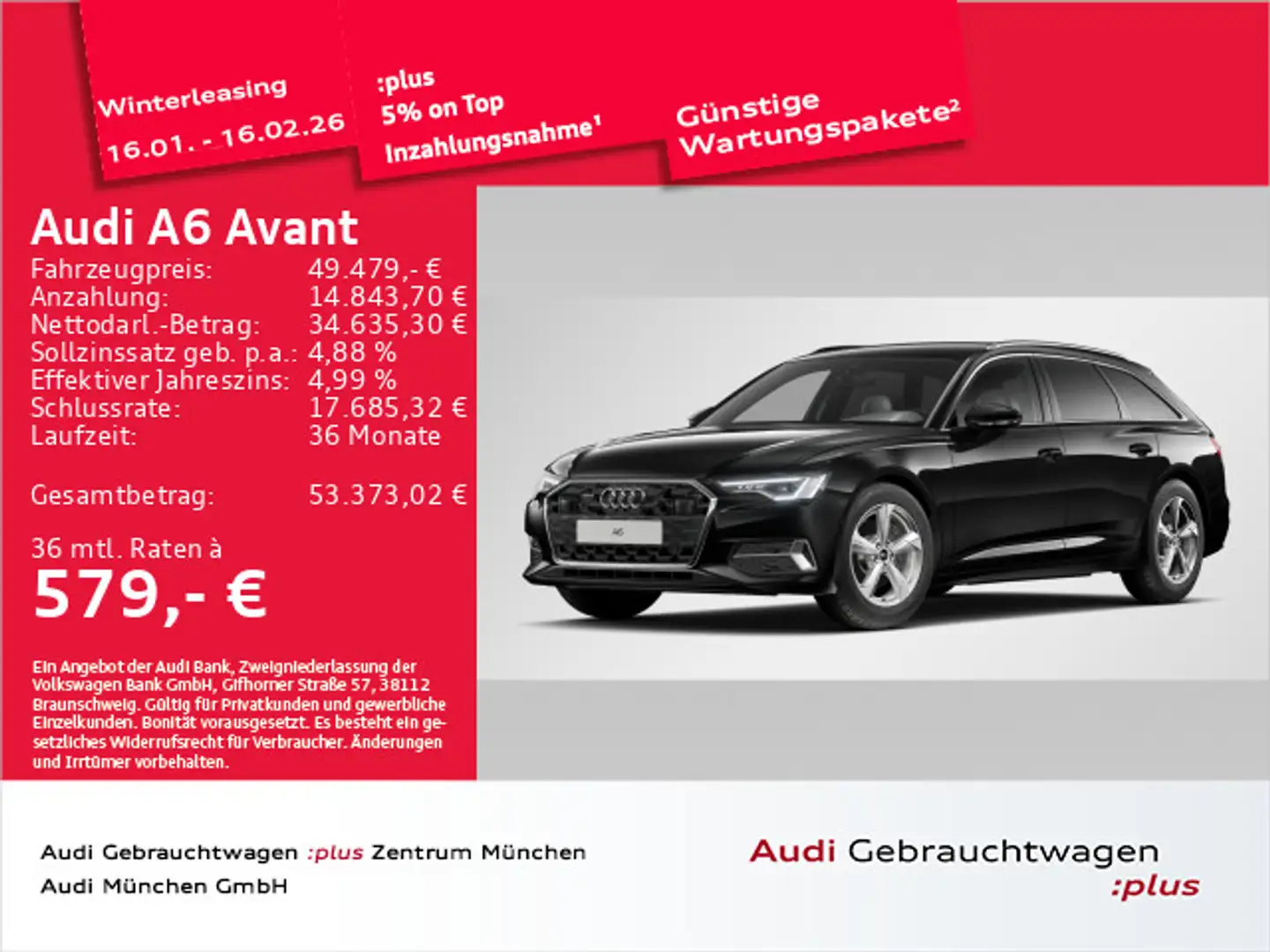 Audi A6 45 TFSI qu. advanced Pano/AHK/Matrix Schwarz - 1