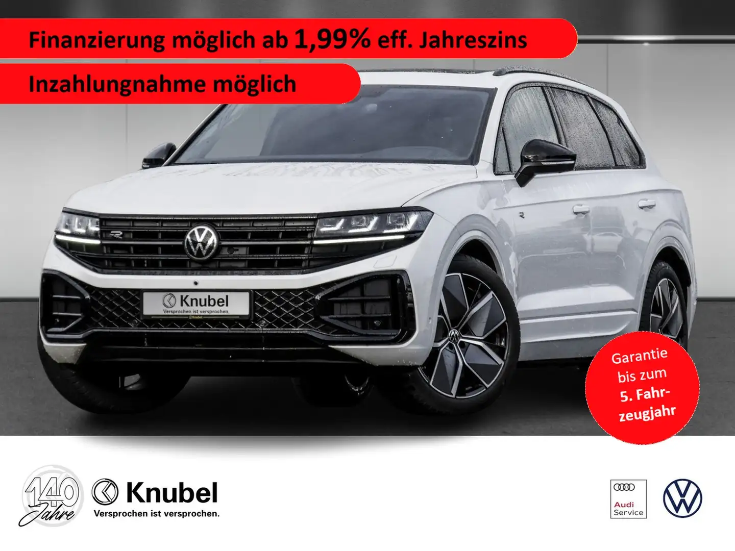 Volkswagen Touareg R-Line V6 TDI Luftf. Standh. AHK AreaView IQ.Li... Wit - 1