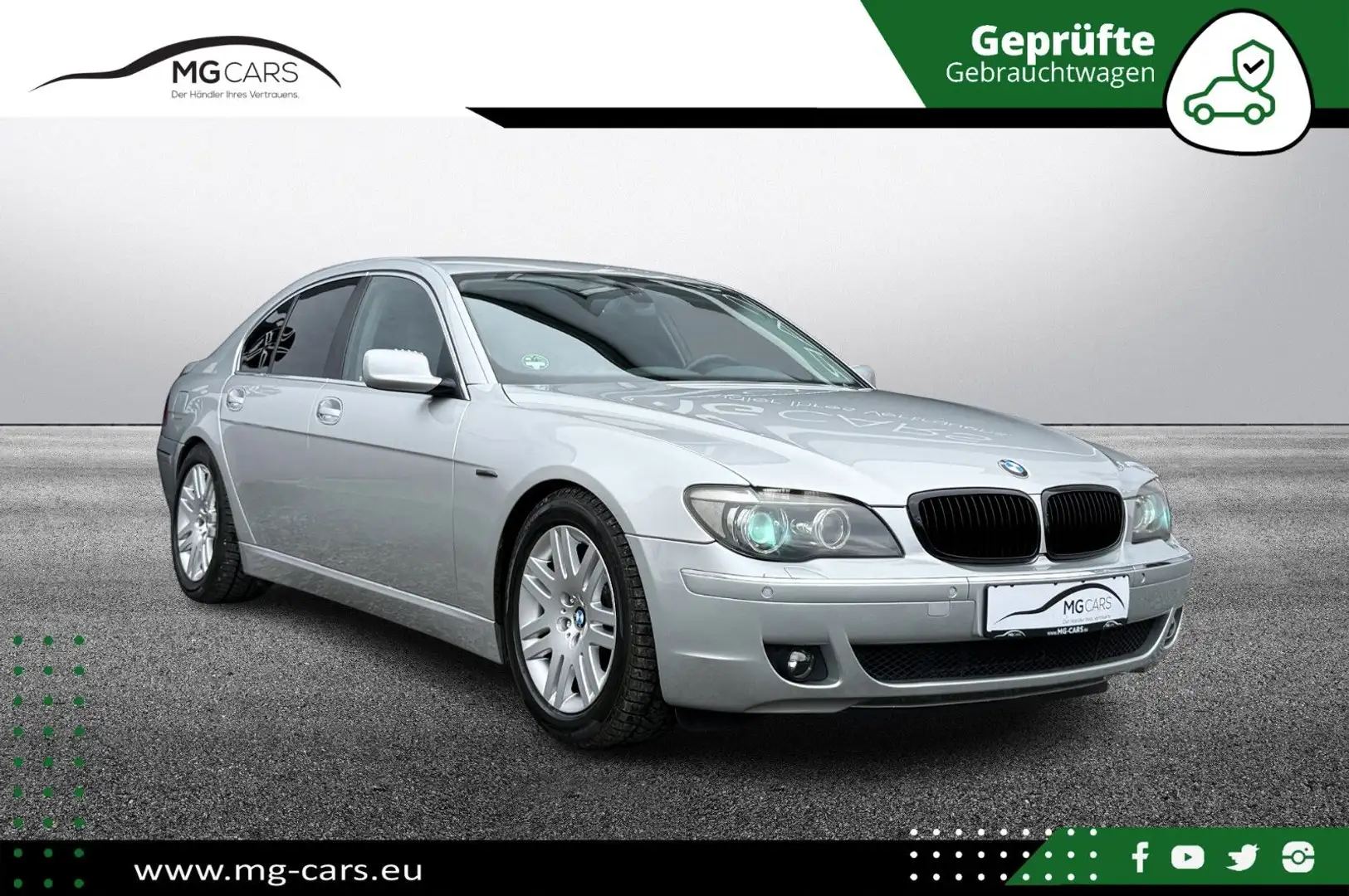 BMW 740 i~V8~Leder~Navi~Xenon~Sitzbelüftung~SHZ~Top! Argent - 1