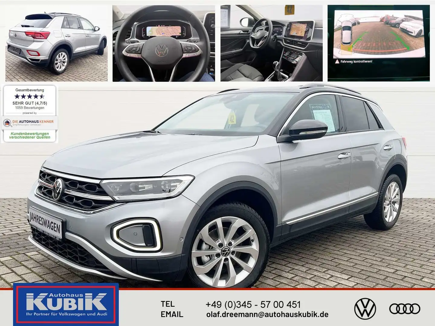 Volkswagen T-Roc 1.5 TSI Style+ergoActive Sitz+Standheizung+Navi+ Silber - 1