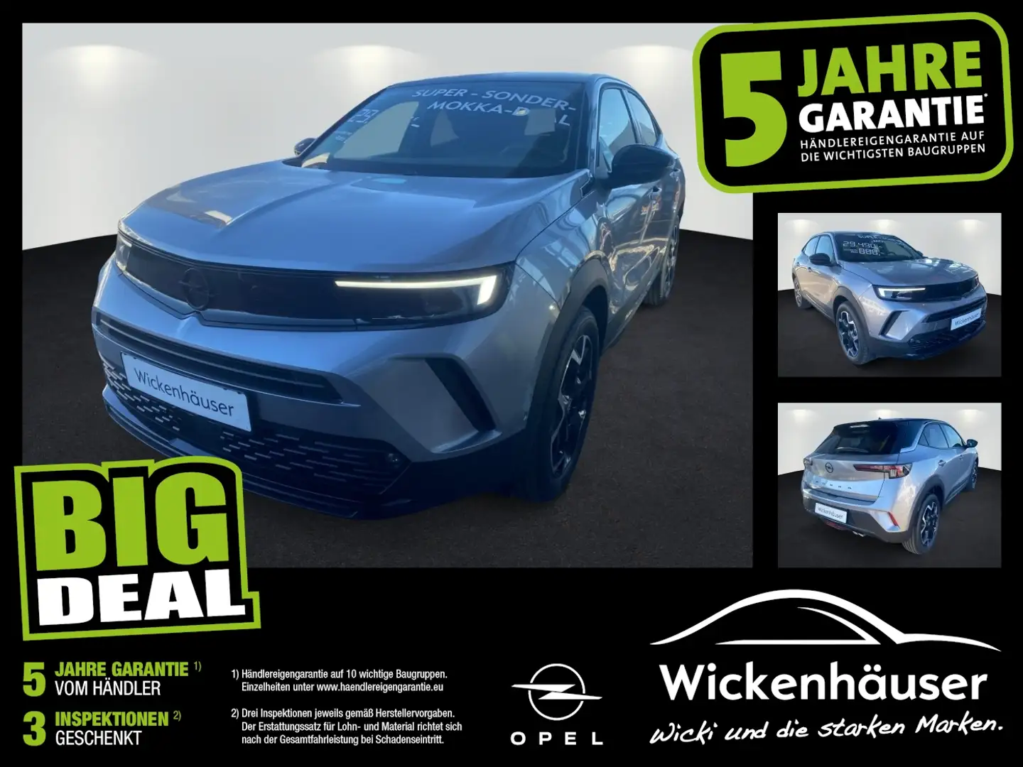 Opel Mokka 1.2 Ultimate FLA Alcantara SpurW LM TOP!!! Silber - 1