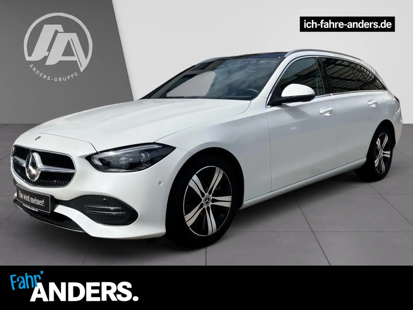 Mercedes-Benz C 220 d T Avantgarde+MBUX+Pano+AHK+DIGITAL+360° Blanc - 1