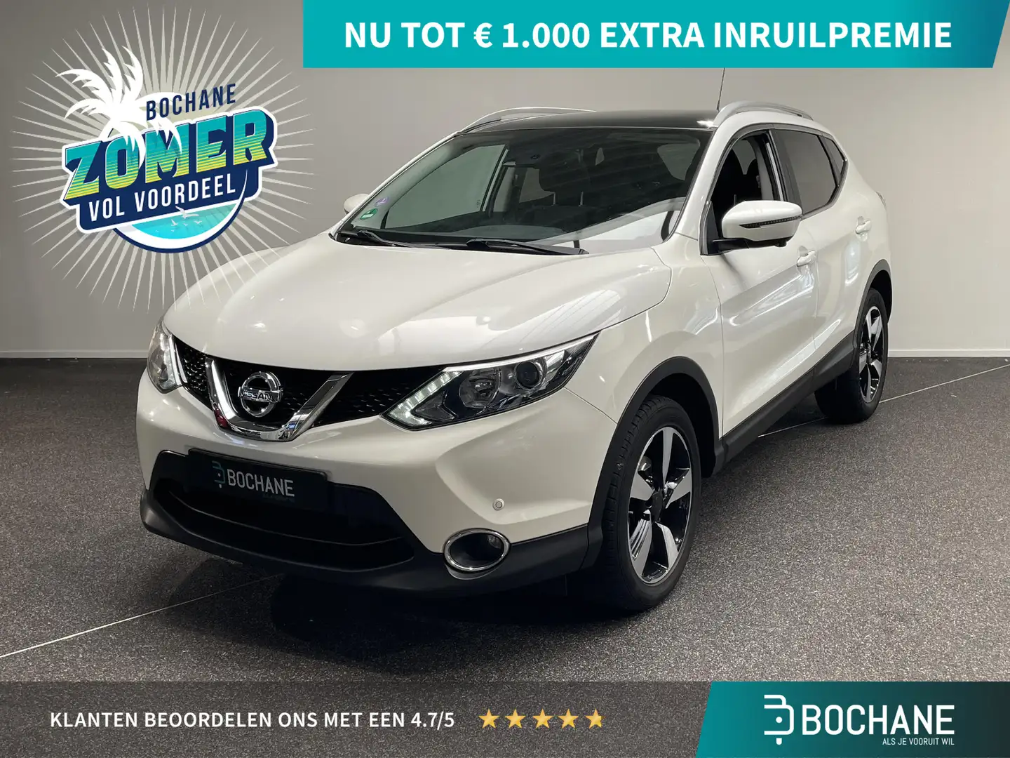 Nissan Qashqai 1.2 N-Connecta / Navigatie / Panoramadak / 1e Eig Wit - 1