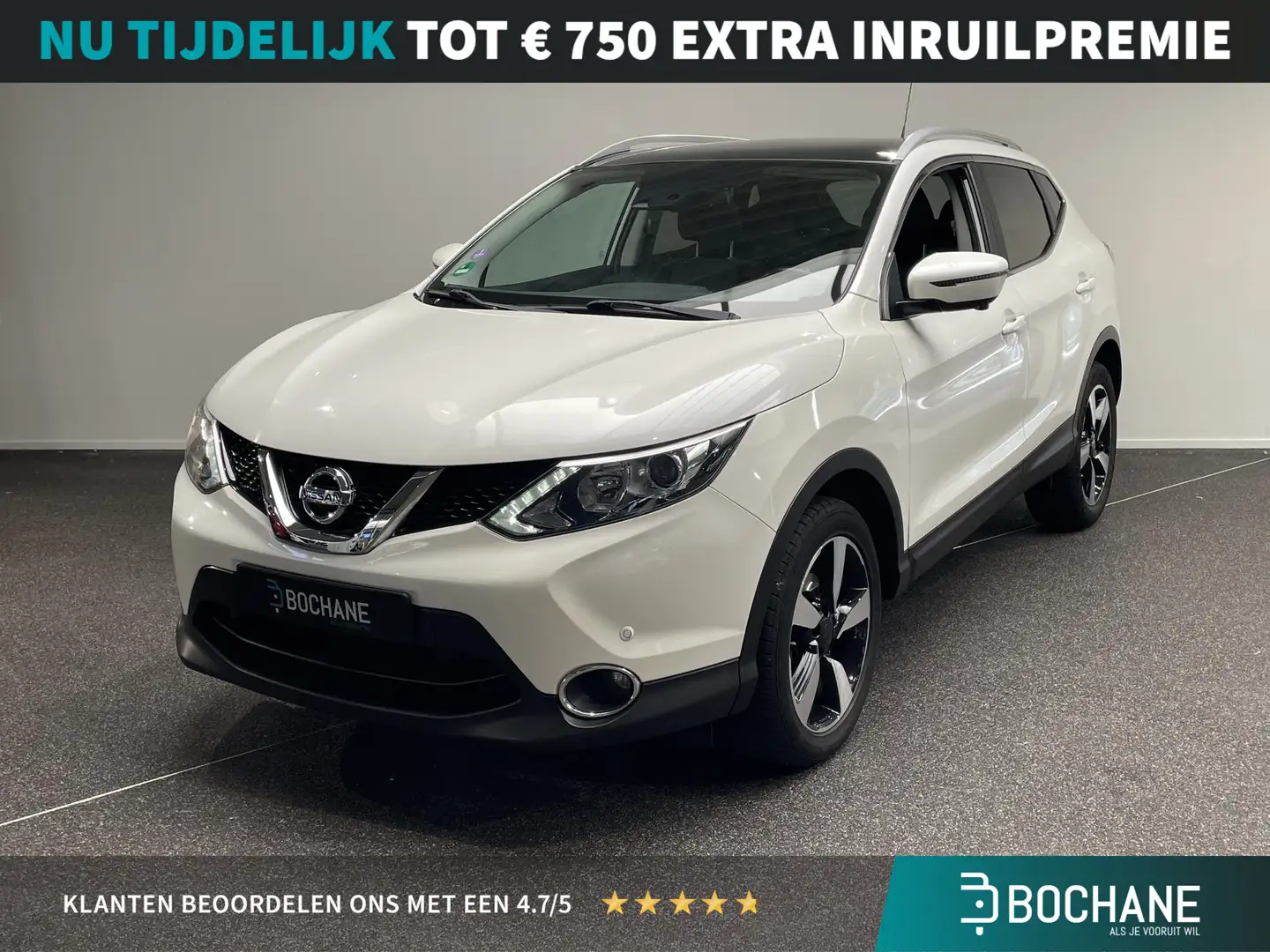 Nissan Qashqai 1.2 N-Connecta / Navigatie / Panoramadak / 1e Eig Blanc - 1