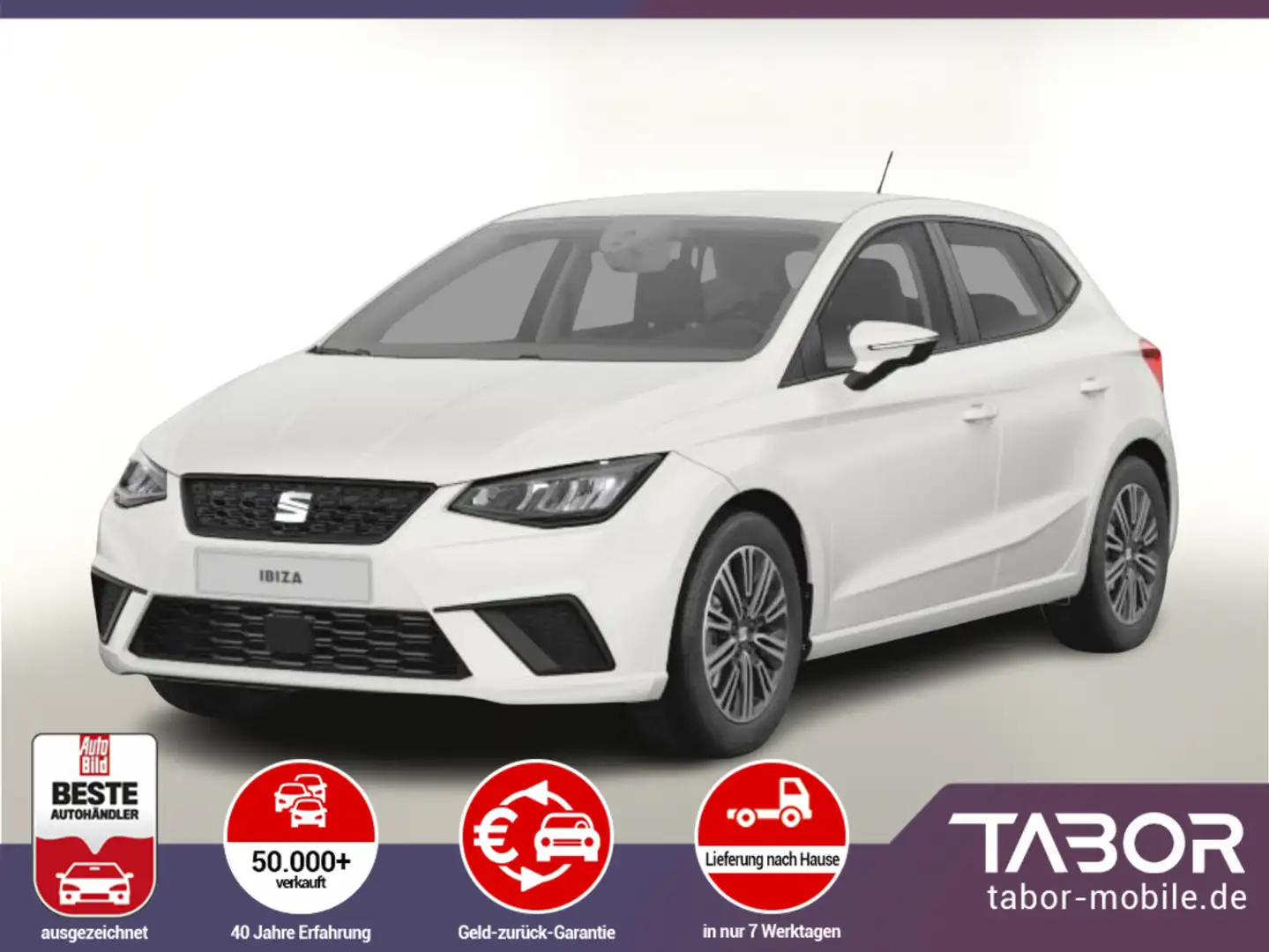 SEAT Ibiza 1.0 TSI 116 DSG Style KlimaKomfP 16Z ParkA Blanc - 1