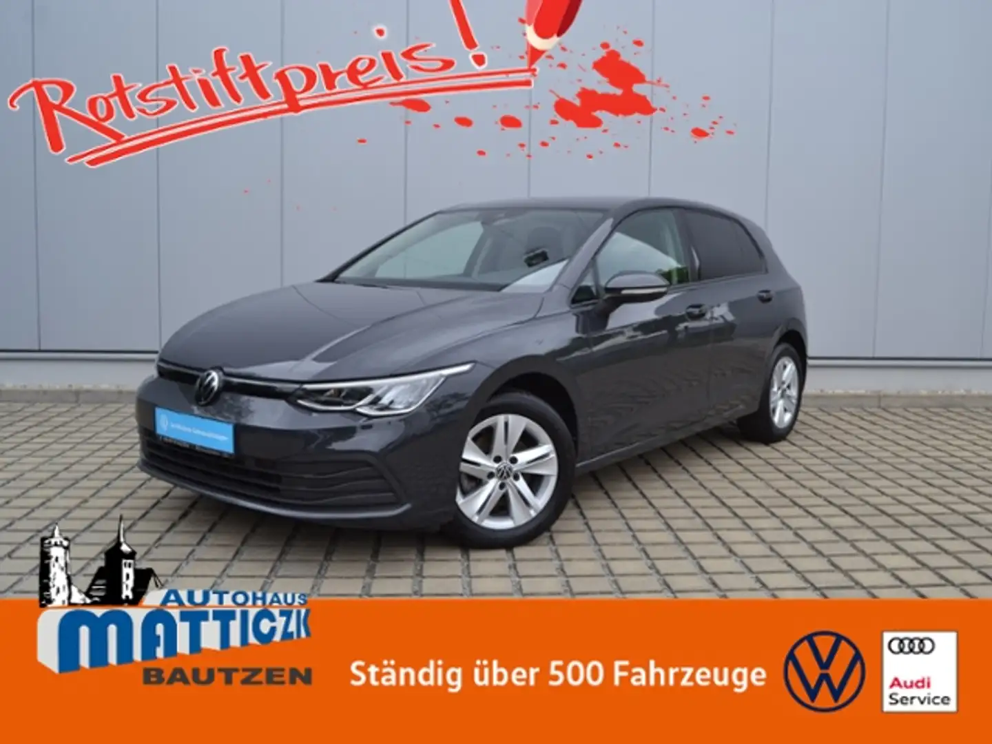 Volkswagen Golf VIII 2.0 TDI Life LED/NAVI+VZE/BUSINESS-PREMIUM/A Grau - 1