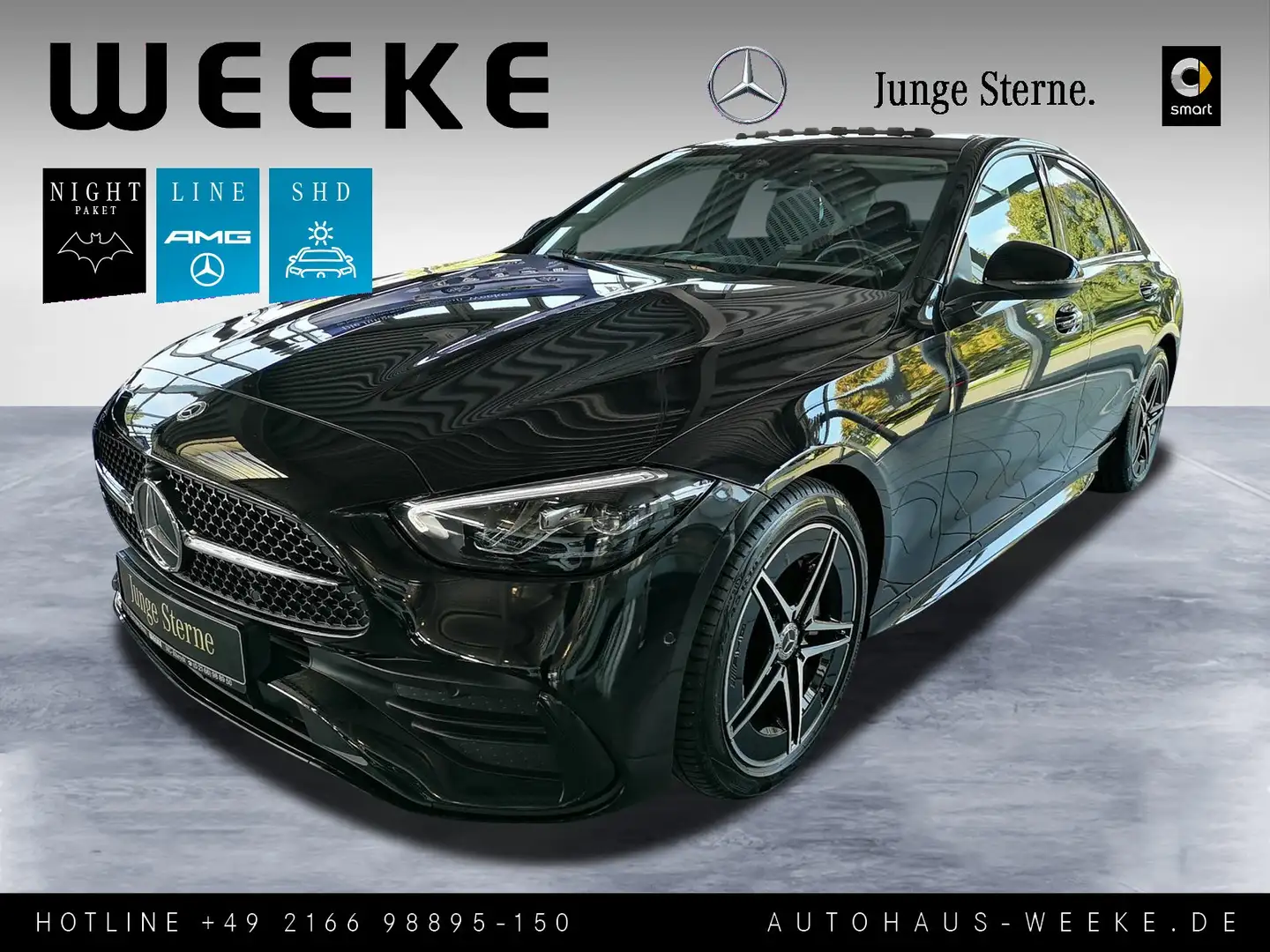Mercedes-Benz C 200 d AMG ADVANCED PLUS+SCHIEBEDACH+NIGHT+MEMO Noir - 1