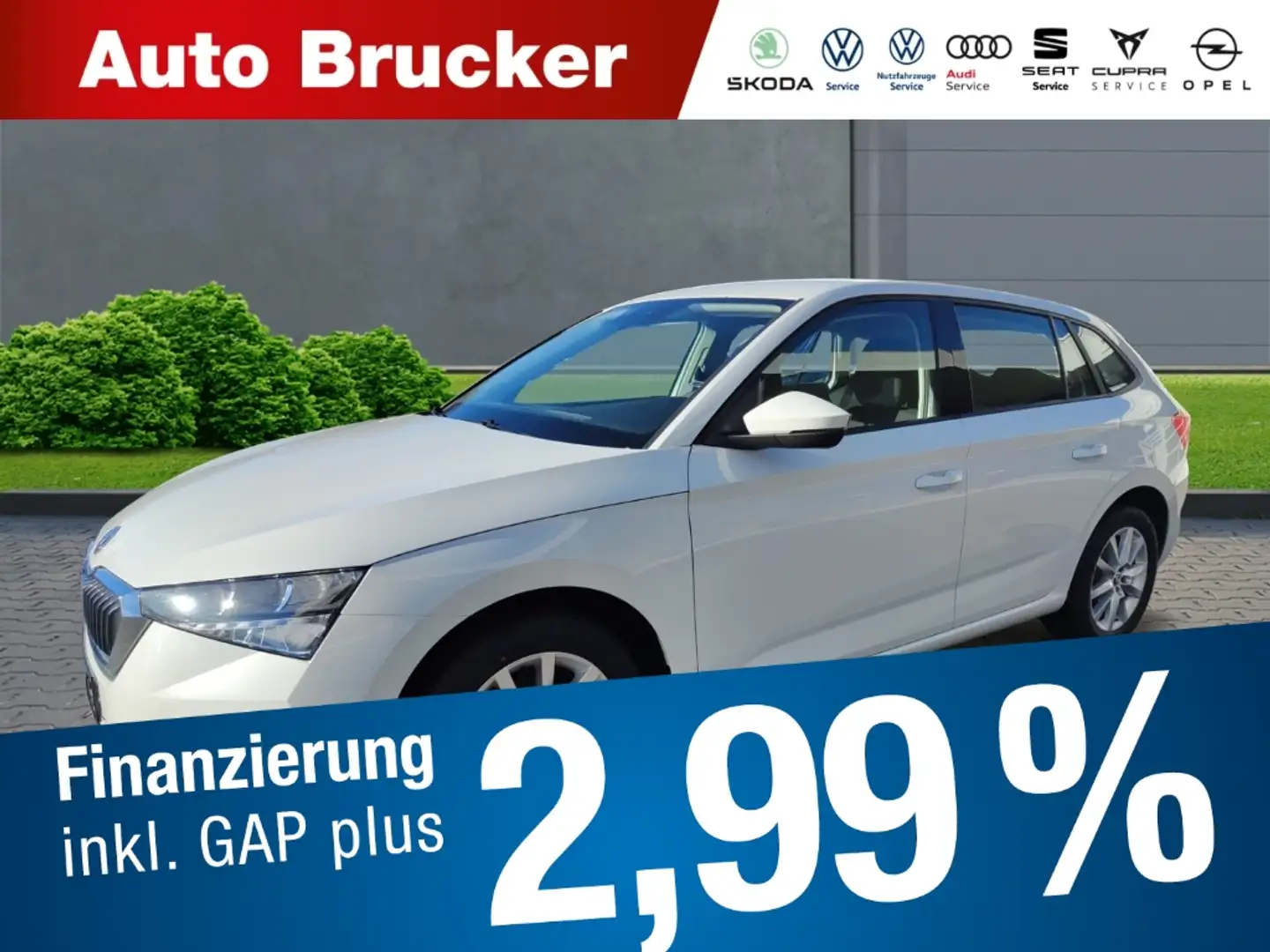 Skoda Scala Active 1.6 TDI+Klimaanlage+el.Fensterheber+LED+Alu Weiß - 1