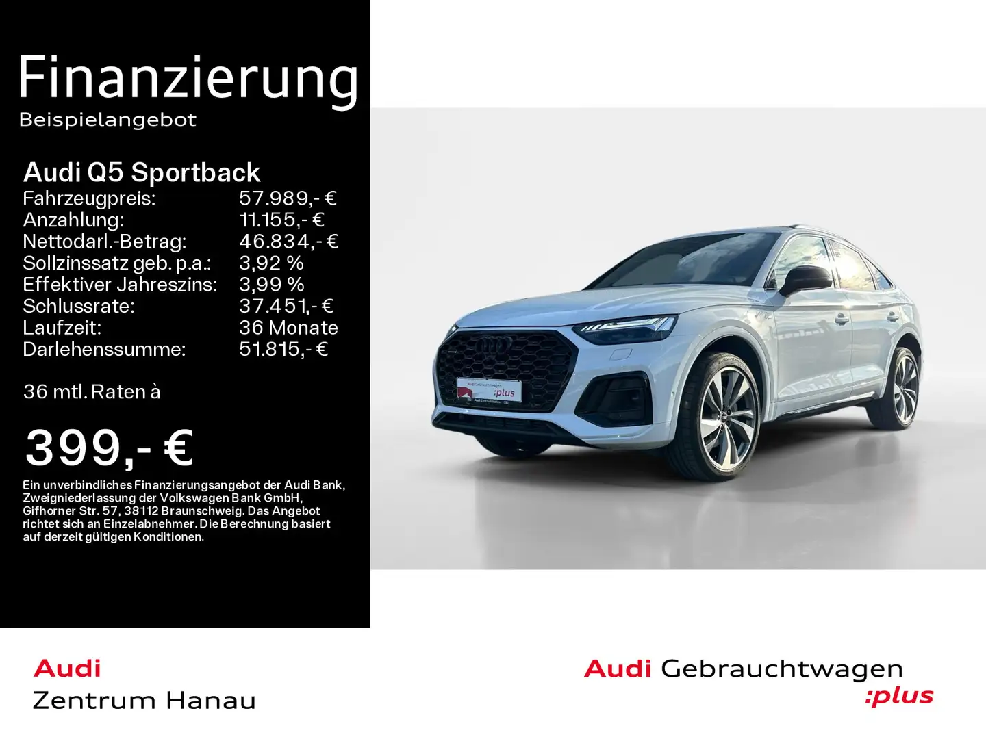 Audi Q5 55 TFSIe quattro S-LINE*PANO*MATRIX Weiß - 1