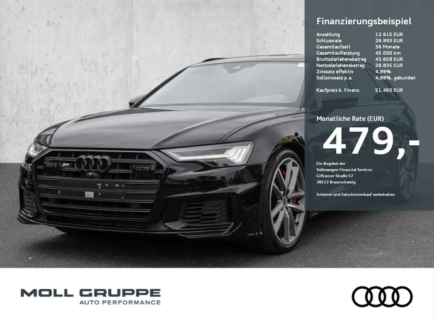 Audi S6 Avant TDI 253(344)  tiptronic Pano el.Sitze B&O Schwarz - 1