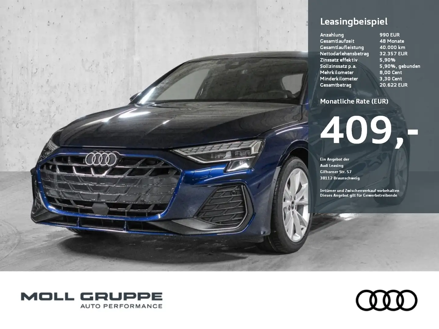 Audi A3 Sportback S line 35 TDI 110(150)  S tronic Azul - 1