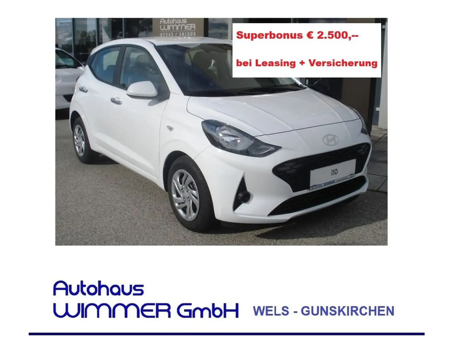 Hyundai i10 GO! 1,0 MT Weiß - 1