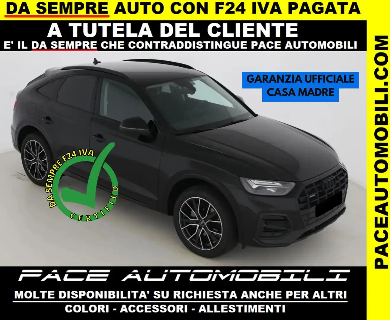 Audi Q5 40 Q4 SPB BLACK PACK SPORTBACK CERCHI S-LINE SLINE Nero - 1