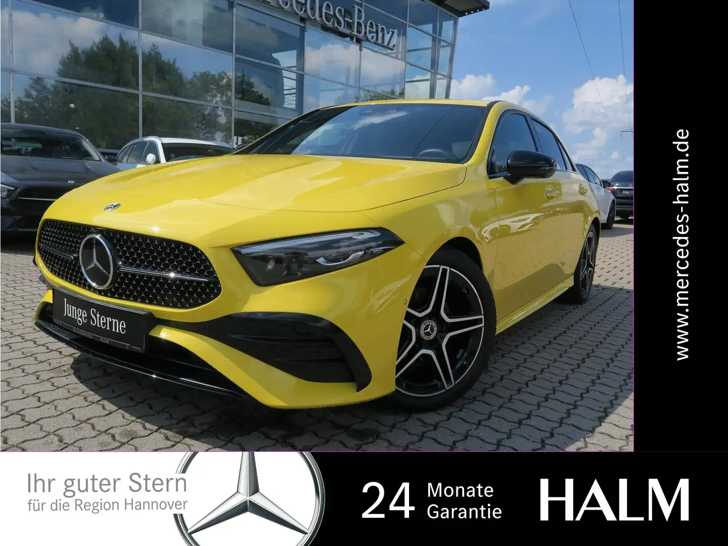Mercedes-Benz A 200 A-Klasse A 200 AMG Line Night 360 Grand Multibea Jaune - 1
