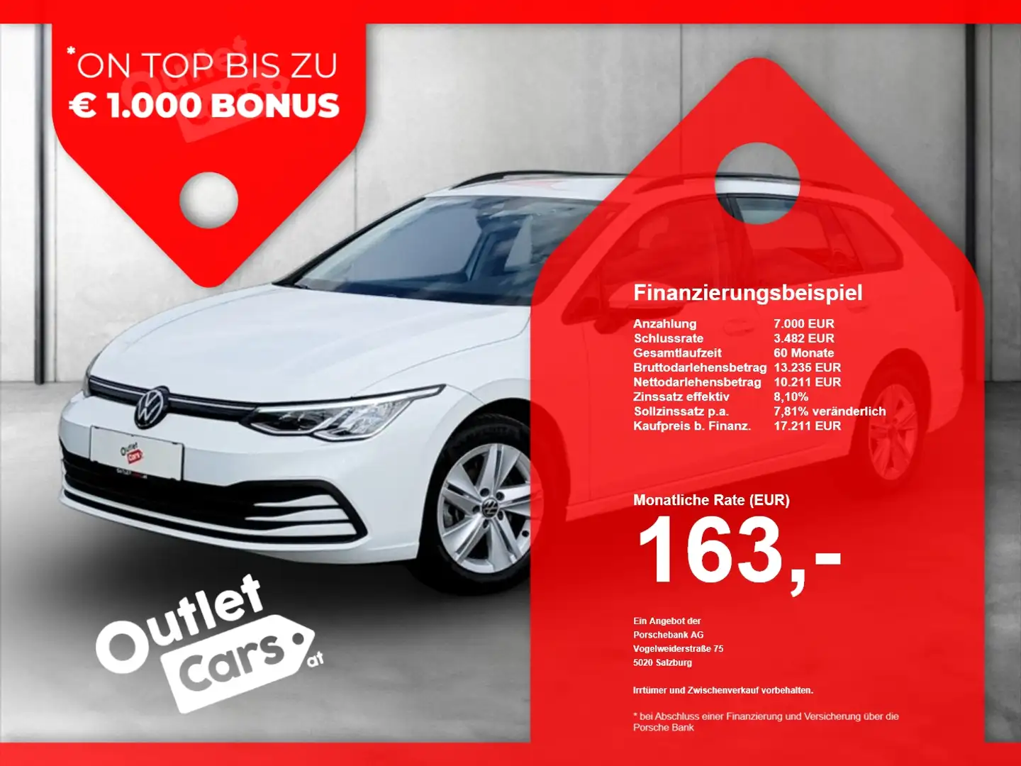 Volkswagen Golf VIII Var 2.0 TDI DSG Life LED+MEGAPREIS Weiß - 1