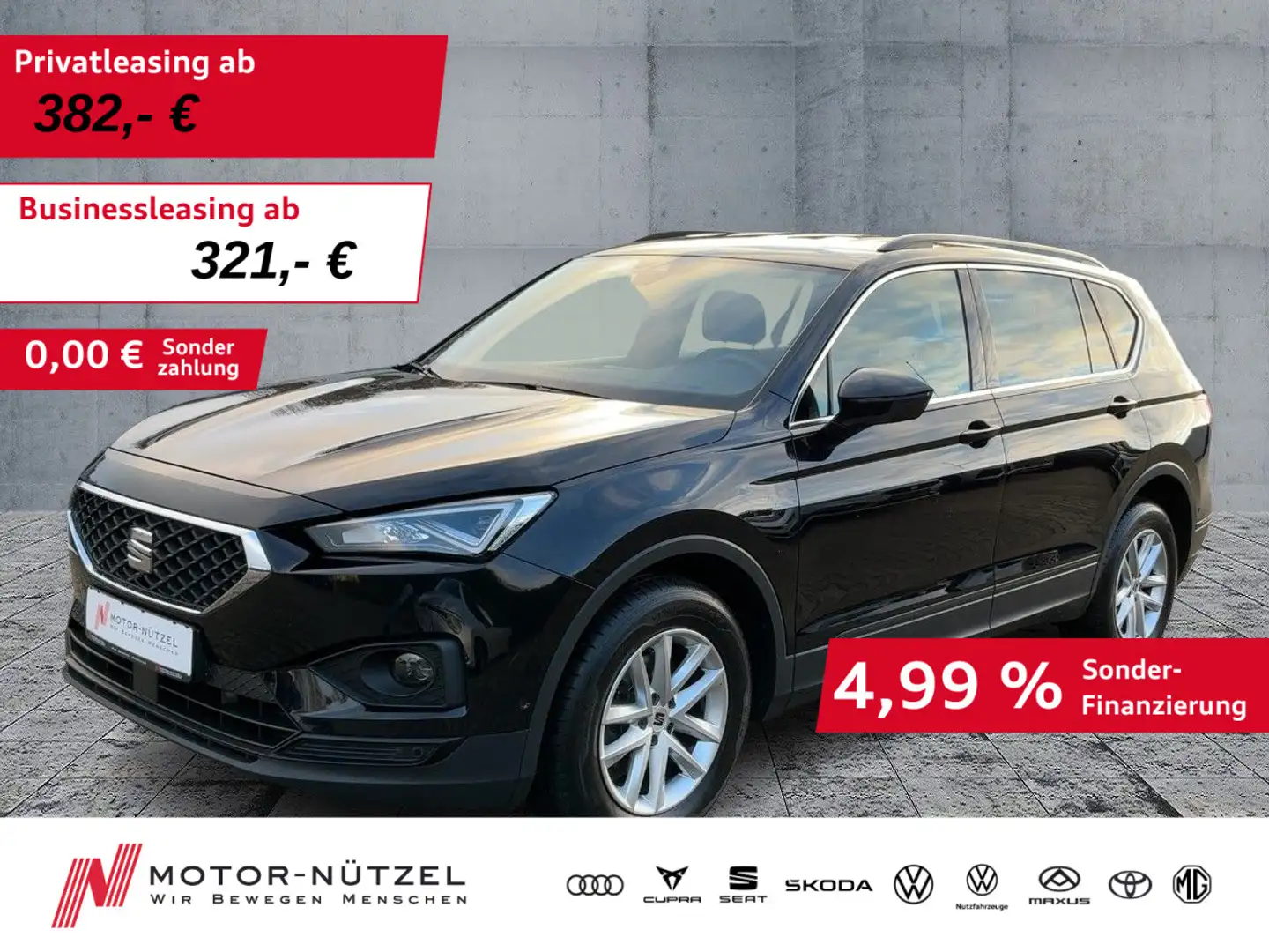 SEAT Tarraco 1.5 TSI STYLE LED+NAV+AHK+ACC+SHZ+DAB+VC Schwarz - 1