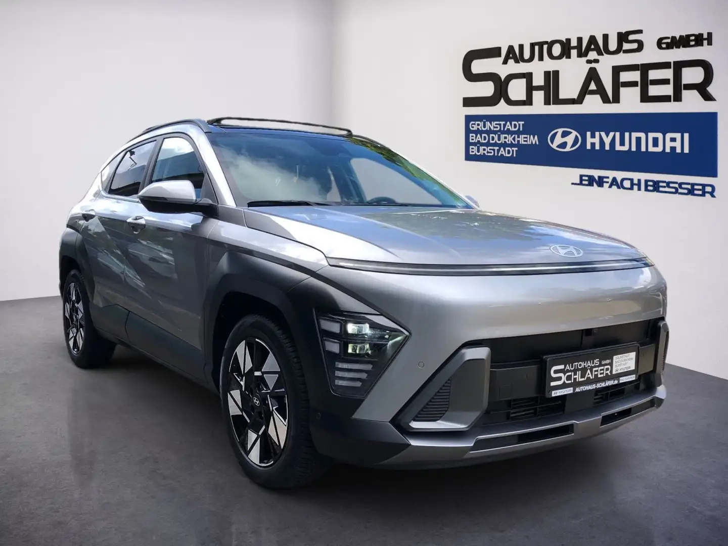 Hyundai KONA KONA 1.6 T-GDI 7-DCT Prime el.Schiebedach BOSE S Silber - 2