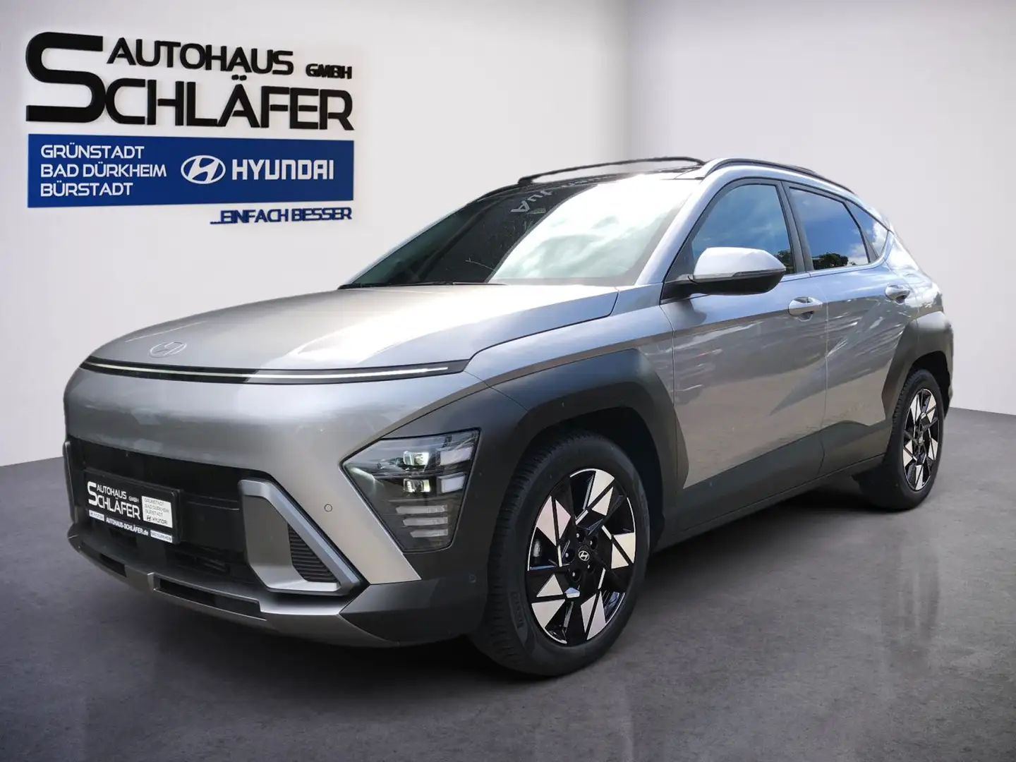 Hyundai KONA KONA 1.6 T-GDI 7-DCT Prime el.Schiebedach BOSE S Silber - 1