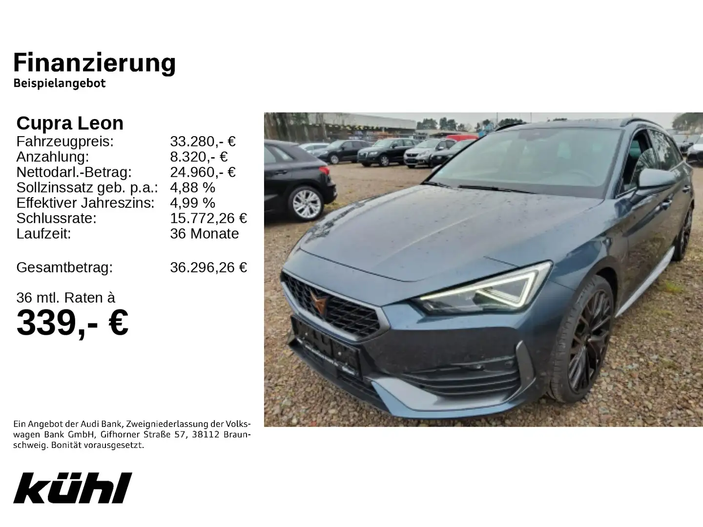 CUPRA Leon Sportstourer 1.4 TSI e-Hybrid DSG LED ACC K Grau - 2