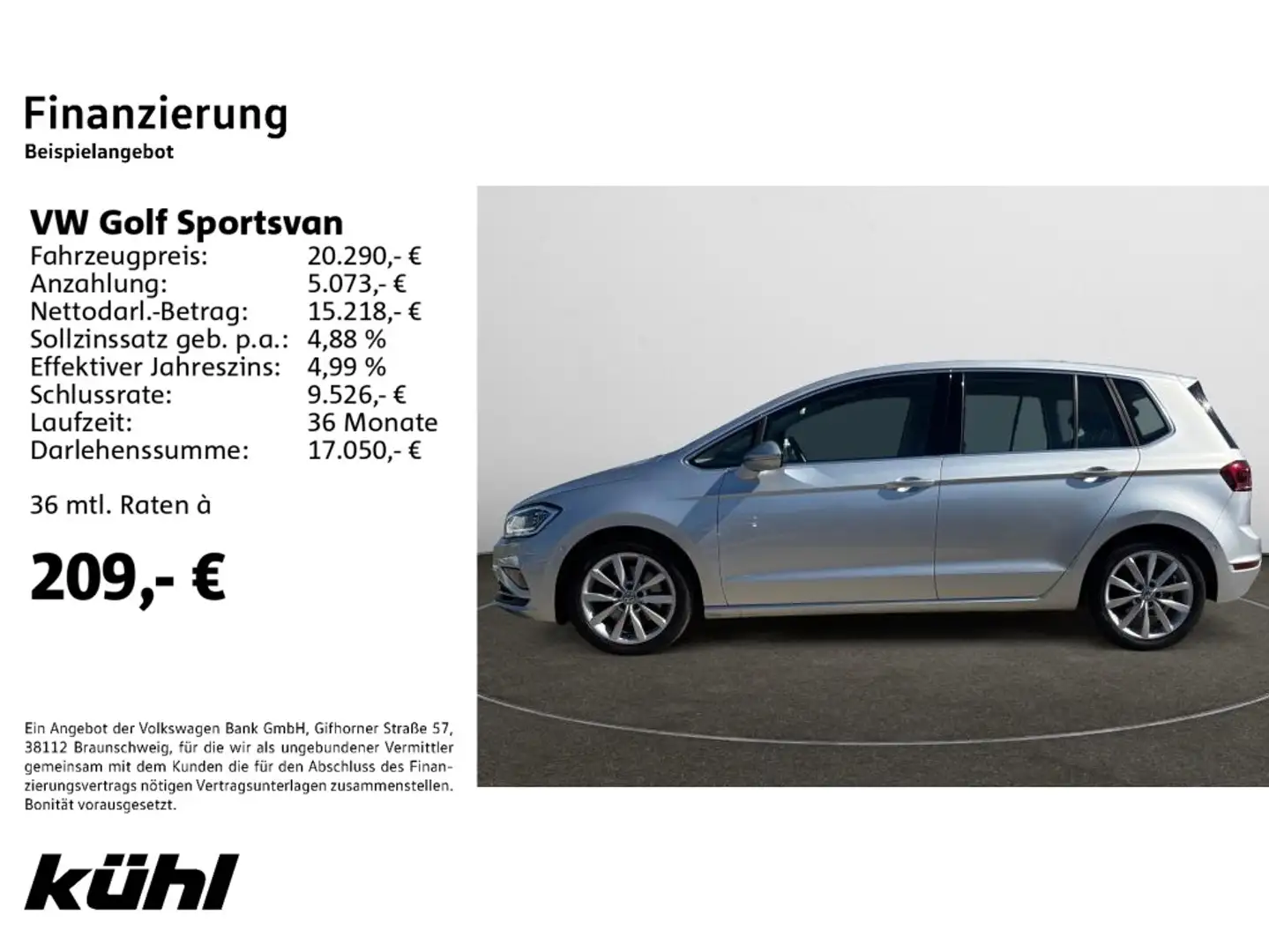 Volkswagen Golf Sportsvan 1.5 TSI DSG Highline Silber - 2