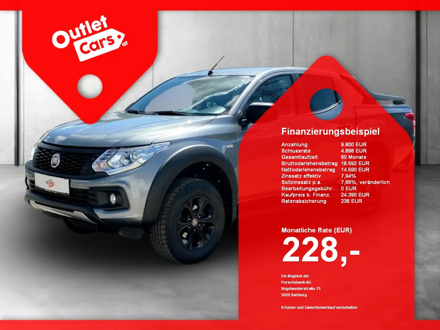 Fiat Fullback Cross DoubleCab Aut. LEDER+RFK+LM+SHZ Grau - 1