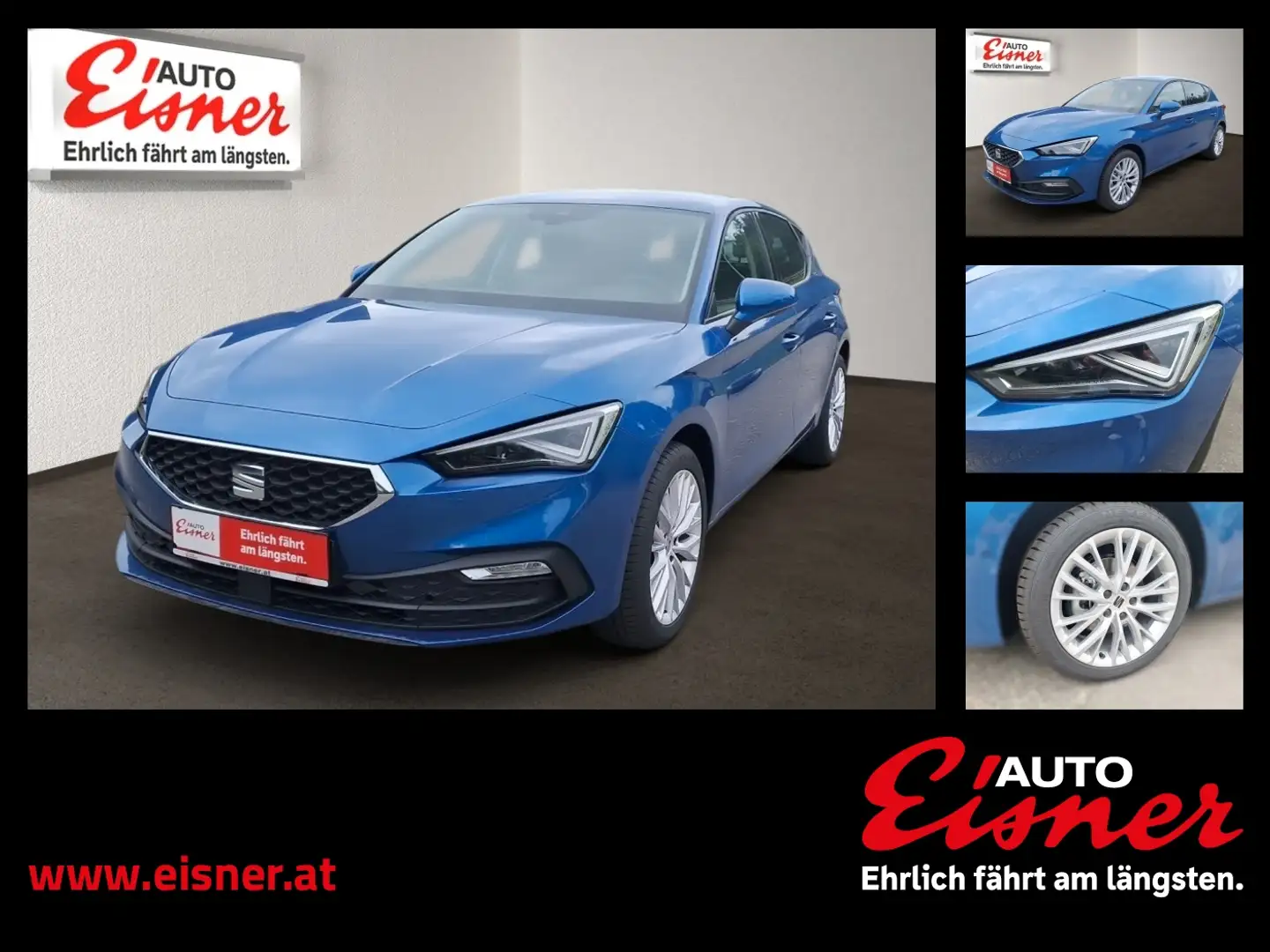 SEAT Leon Style 2,0 TDI 115PS ABS ESP Blauw - 1