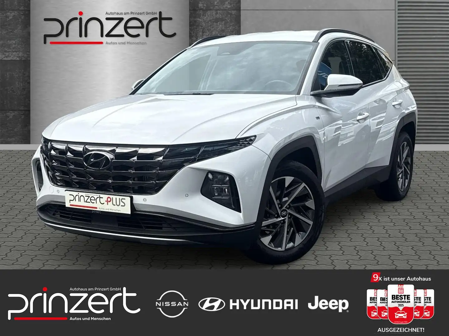Hyundai TUCSON 1.6 T-GDI MEHV "Trend" LED*Navi*LM18" Weiß - 1