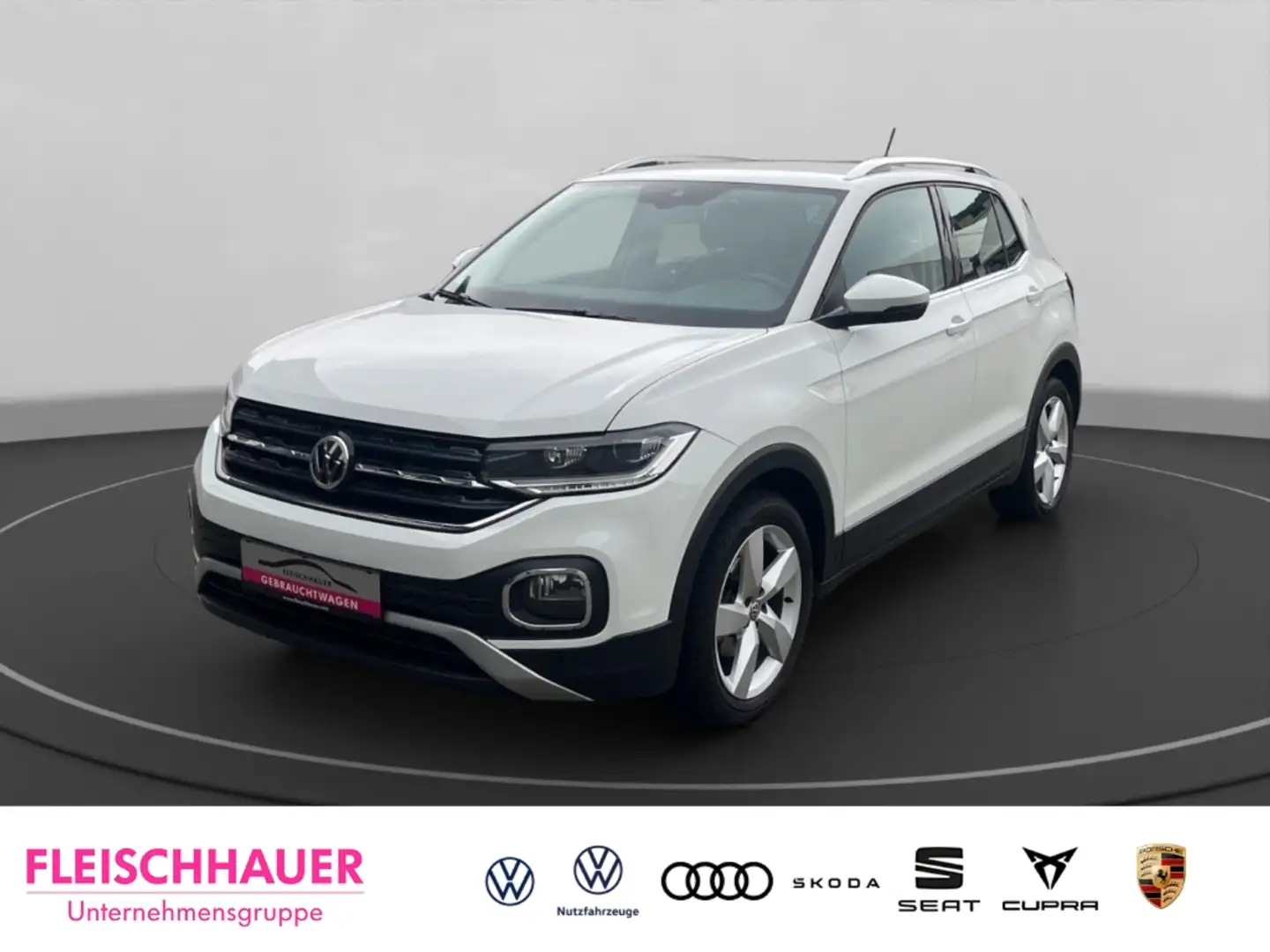 Volkswagen T-Cross 1.0 TSI Style DSG AHK Bluetooth CD-Player Weiß - 1