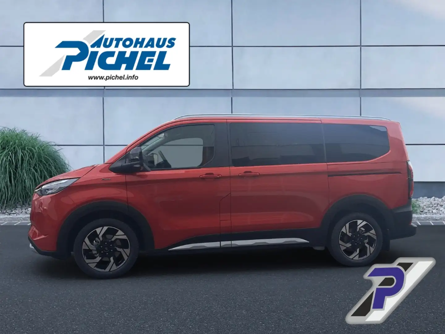 Ford Tourneo Custom Bus PHEV 340 L1 Active EL.SCHIEBET+PANODACH Rouge - 2