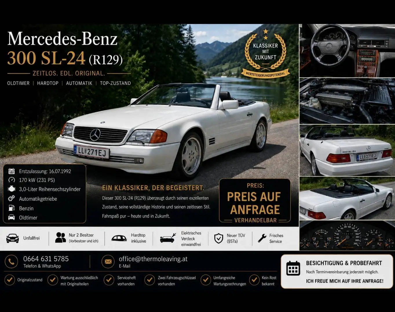 Mercedes-Benz SL 300 300 SL-24 Road. Aut. Weiß - 1