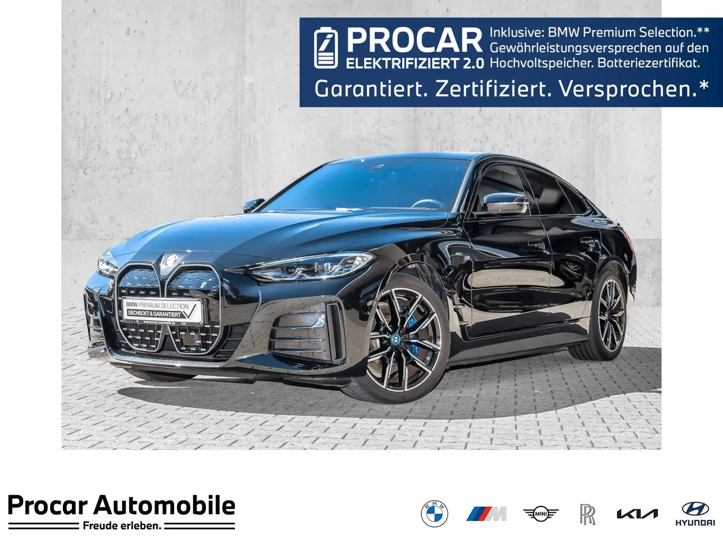 BMW i4 eDrive35 Gran Coupé M Sport HUD ACC RFK NAVI Schwarz - 1