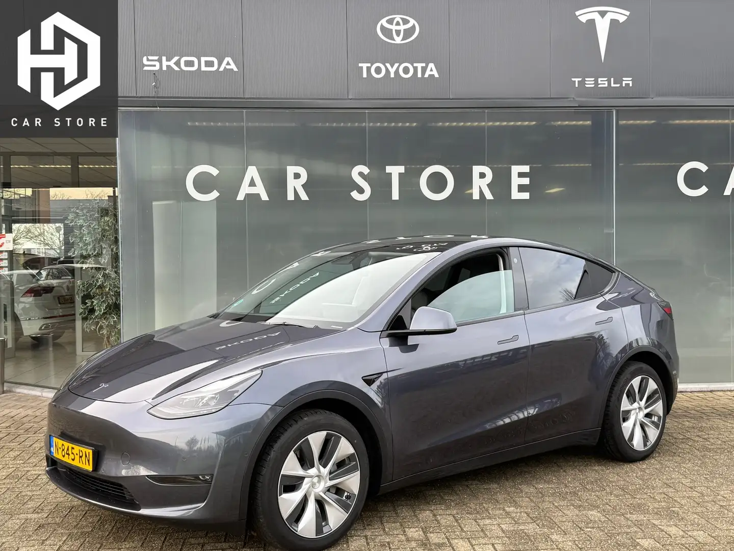 Tesla Model Y Long Range AWD 75 kWh 95% soh [WARMTEPOMP] Facelif Gris - 1