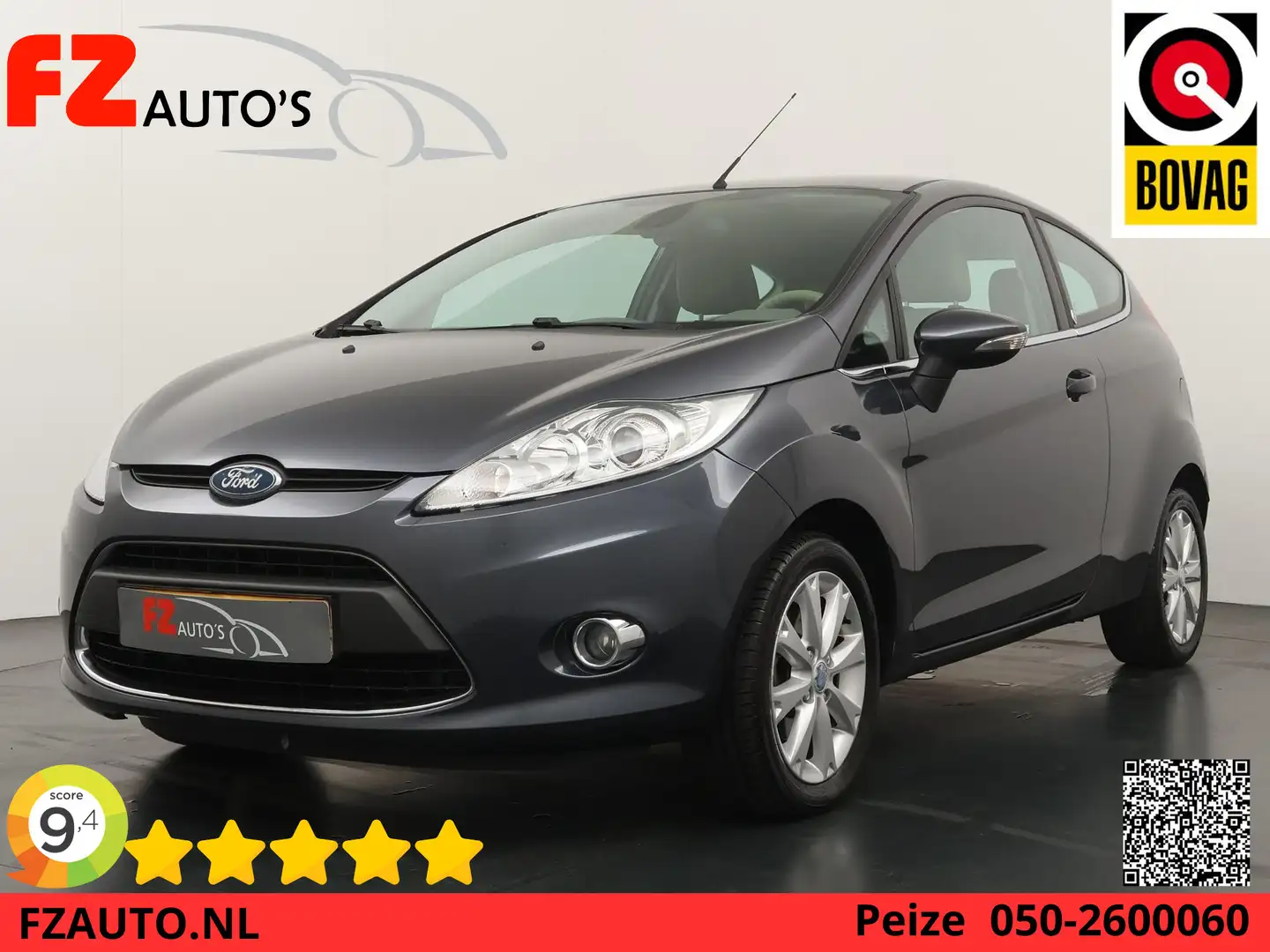 Ford Fiesta 1.25 Ghia - Airconditioning - Elektrische ramen - Grijs - 1