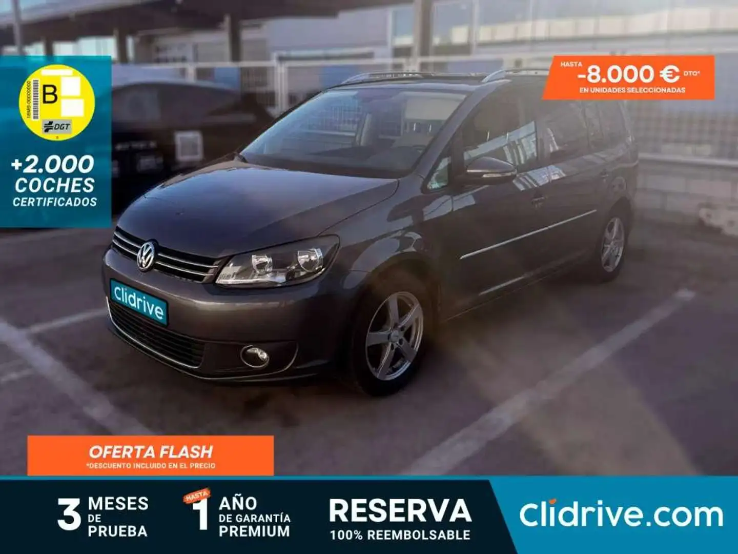 Volkswagen Touran 1.6TDI CR BMT Advance DSG 81kW Gris - 1