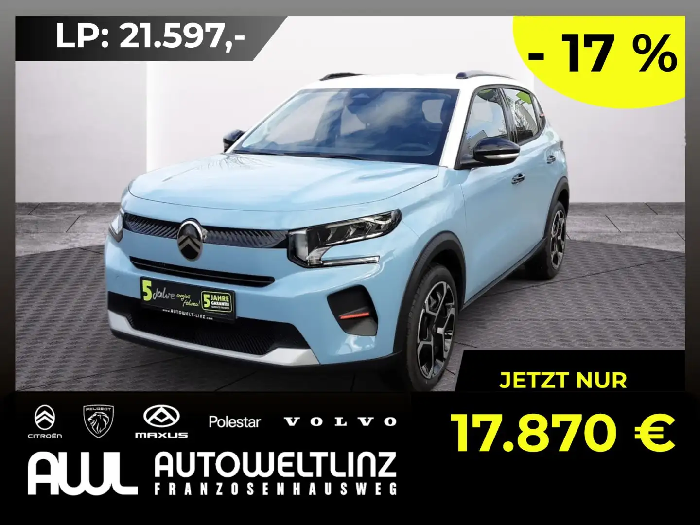 Citroen C3 Turbo 100 PS Plus LED+PDC+SpurH Blau - 1