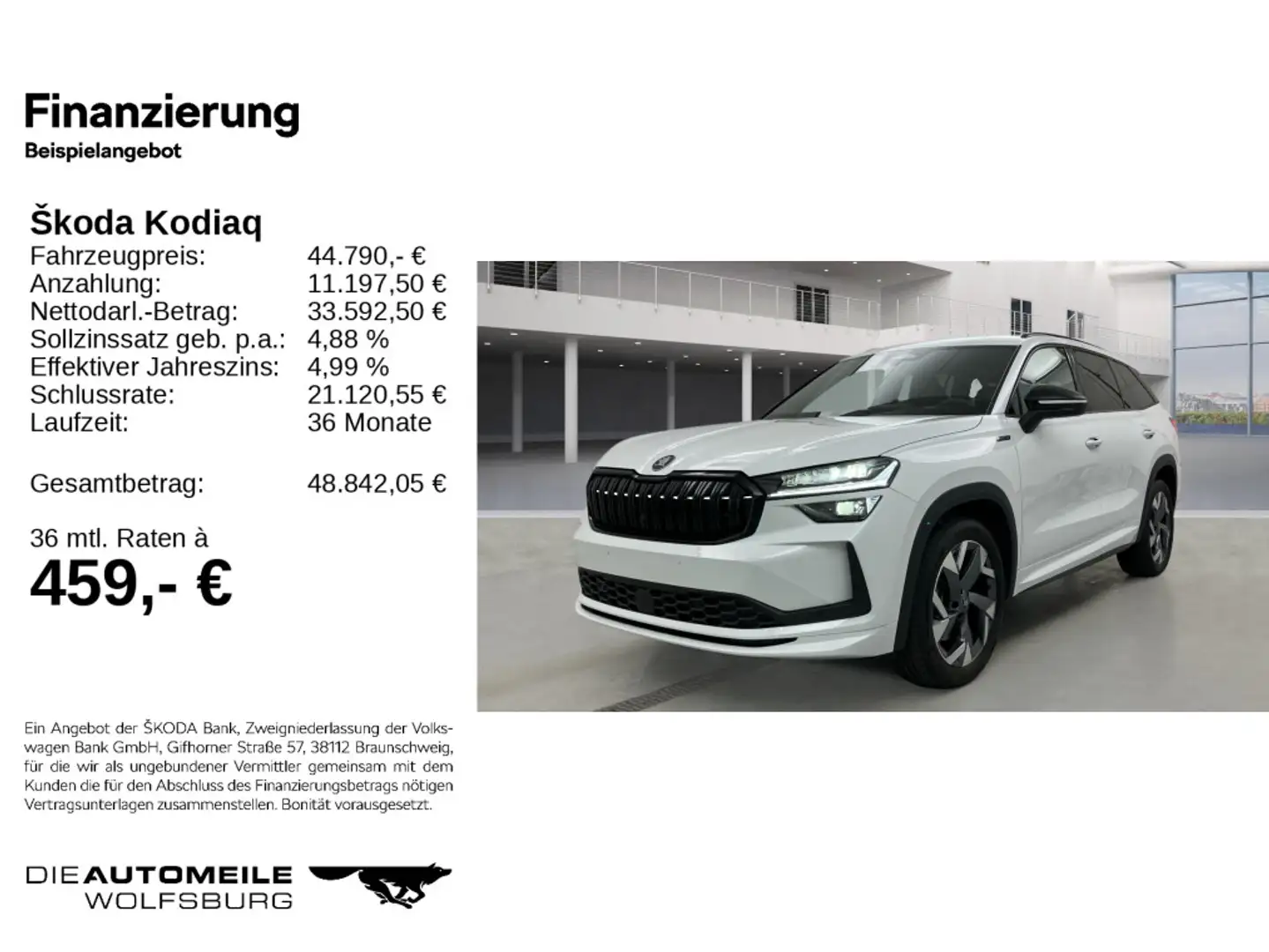 Skoda Kodiaq 2.0TDI DSG SPORTLINE 7SITZE/KAMERA/NAVI Weiß - 2
