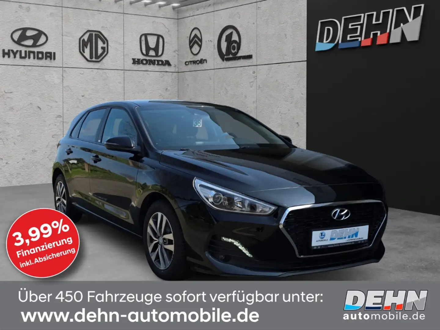 Hyundai i30 1.4 T-GDi 7-DCT Yes! Navi Kurvenlicht Apple CarPla Schwarz - 1