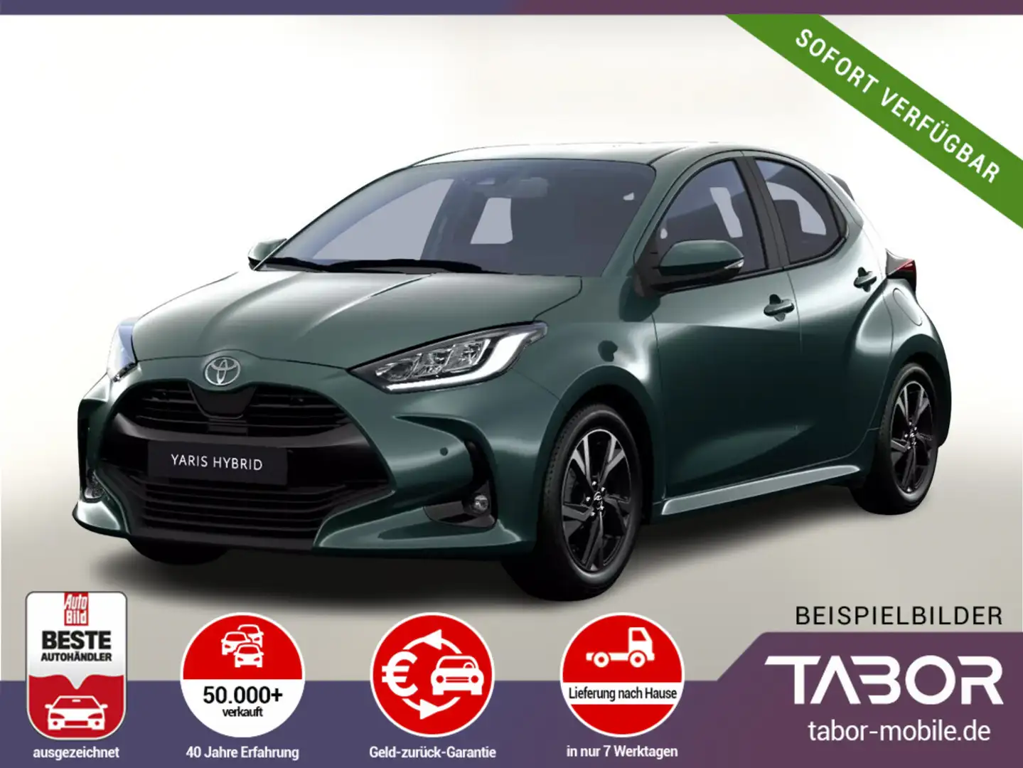 Toyota Yaris 1.5 HEV 116 E-CVT ACC SHZ BLIS SmartK PDC Grün - 1