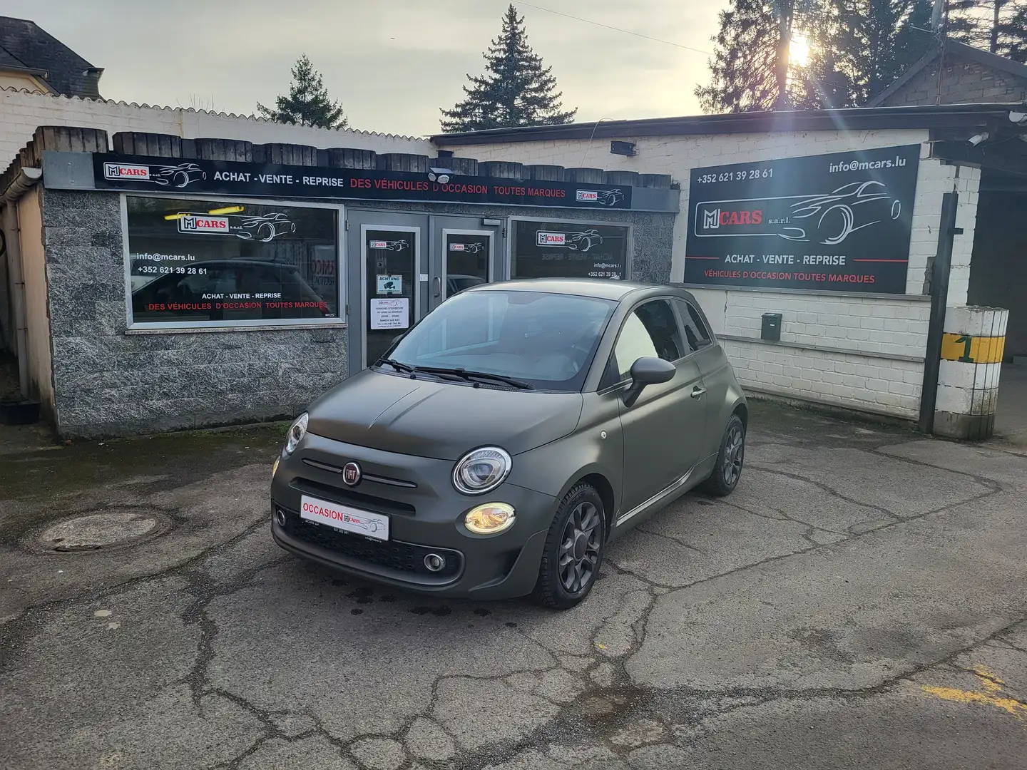 Fiat 500 TURBO S 105CV VERT ALPI MATT ORIGINAL 6 VITESSE Grün - 1