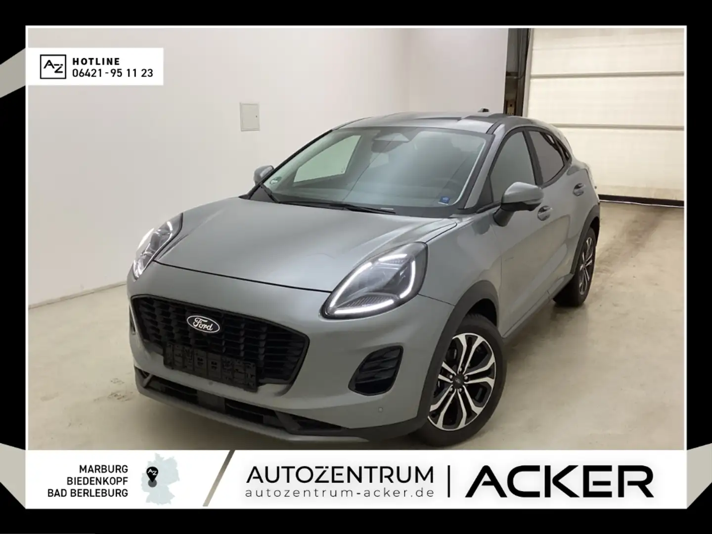 Ford Puma 1.0 MHEV Titanium 7AT. ACC/360Kam -41%* Argent - 1