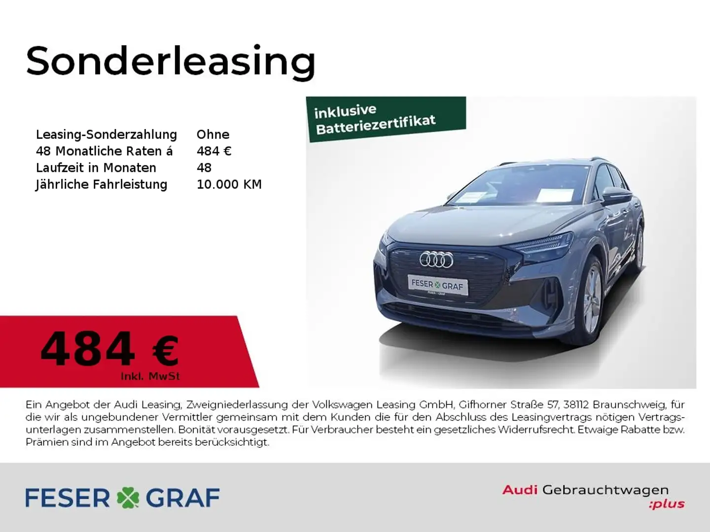 Audi Q4 e-tron 45 qu. S line Ext. Matrix Navi RüKa Grau - 1
