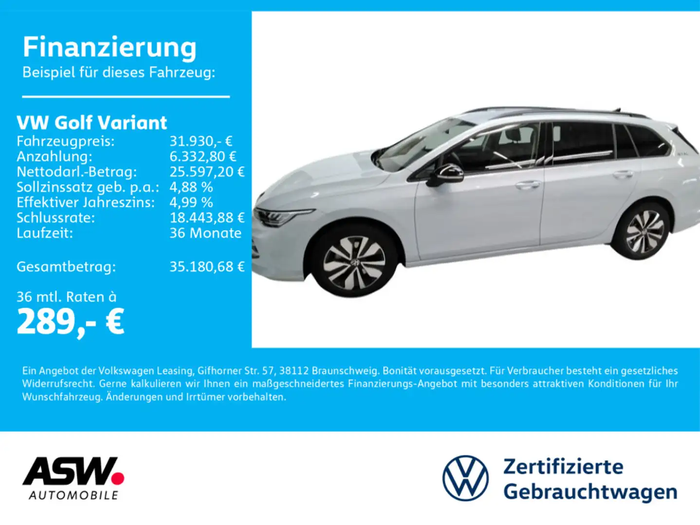 Volkswagen Golf Variant Goal 1.5TSI DSG LED Navi RFK Stdhzg Blau - 1