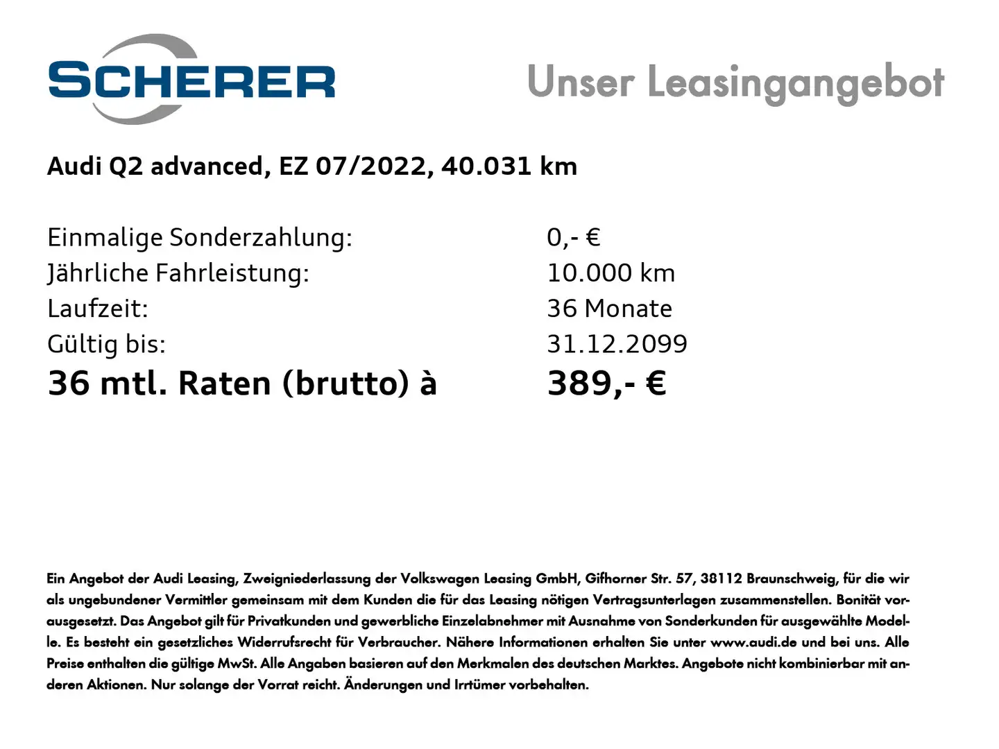 Audi Q2 advanced 30 TFSI *Infotainment*Kamera*PDC* Schwarz - 2