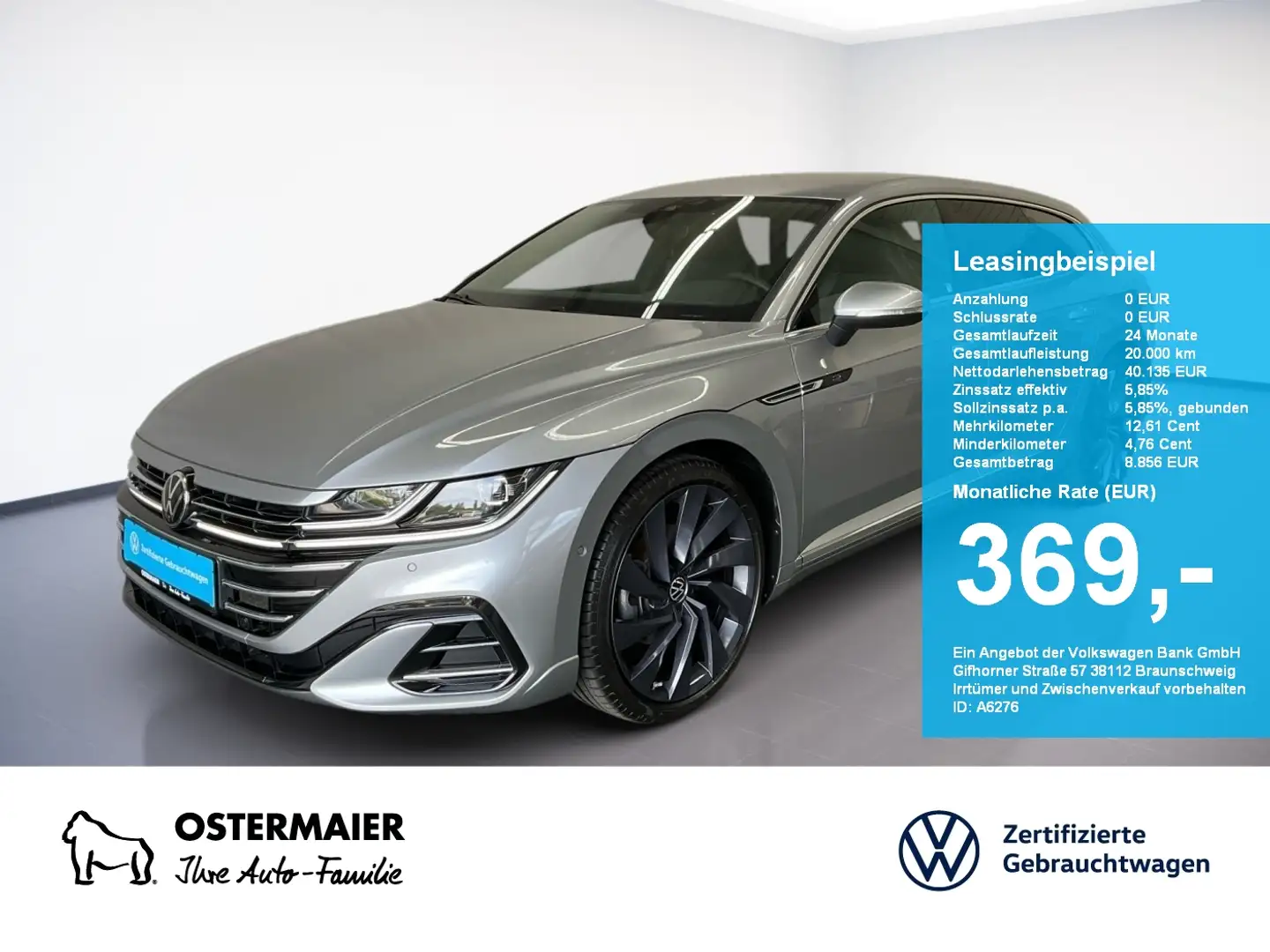 Volkswagen Arteon Shootingbrake R-LINE 2.0TDI 200PS 4M NP.81T ACC.5J Argent - 1