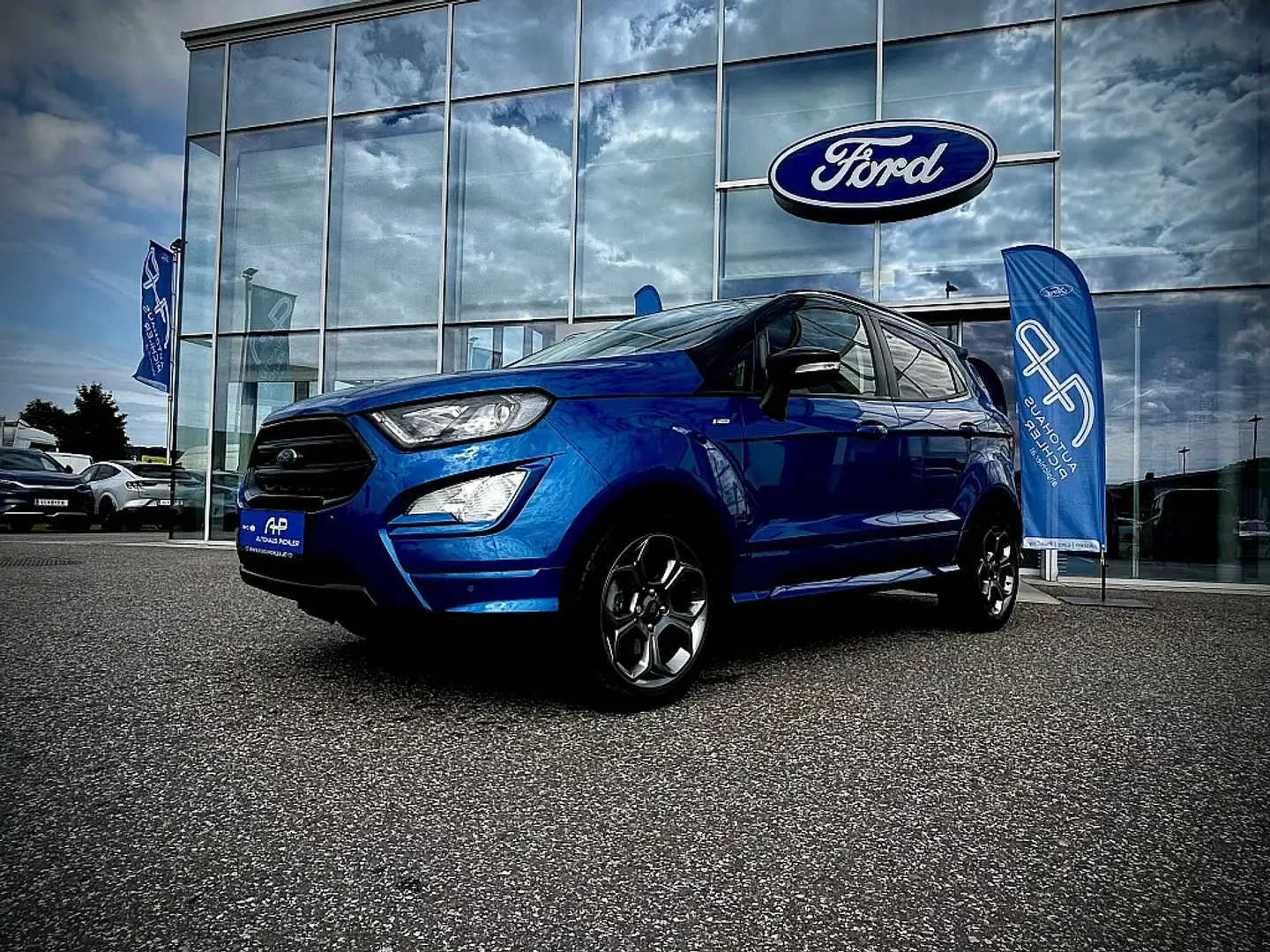 Ford EcoSport 1,0 EcoBoost ST-Line 140PS SCHIEBEDACH/KEYLESS/... Bleu - 2