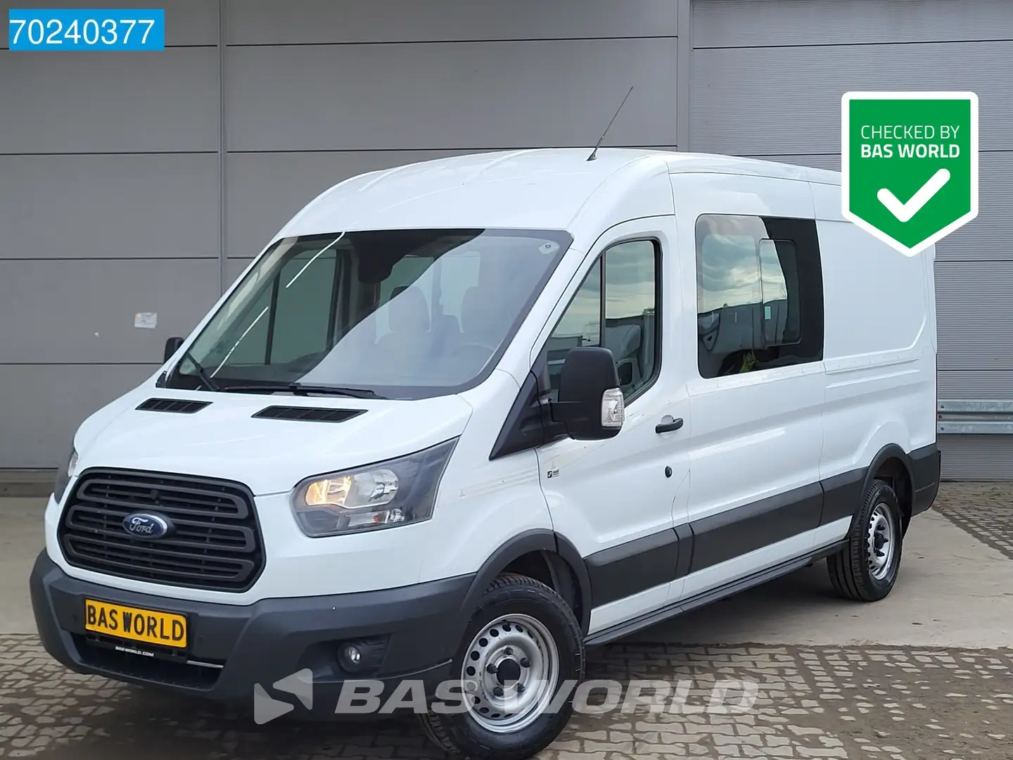 Ford Transit 130pk L3H2 Dubbel Cabine 7pers. Airco Trekhaak Cam Wit - 1