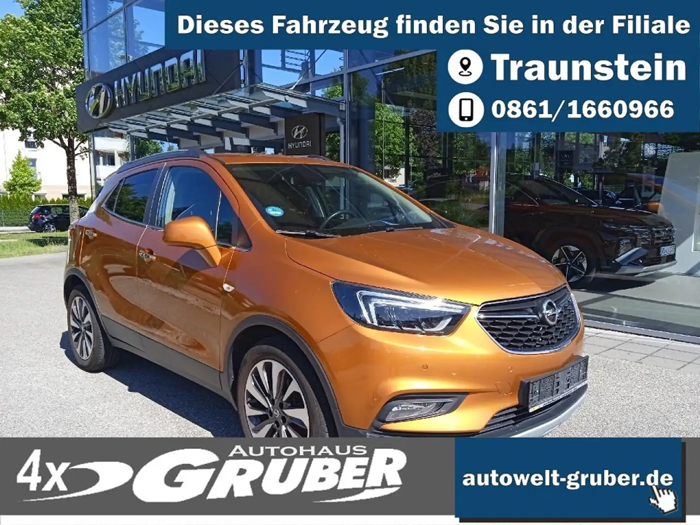Opel Mokka X Allrad Automatik Innovation AHK+Teilleder Orange - 1